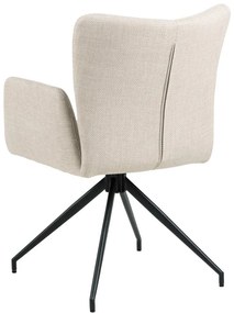 Set de scaune de sufragerie bej cu cotiere 2 buc. tapițat Laura – Actona