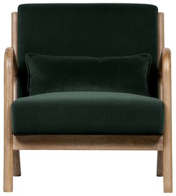 Fotoliu din catifea WOOOD Mark, verde închis