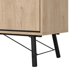 Comodă în culoare naturală cu aspect de lemn de stejar 150x72x40 cm Ry – Tvilum