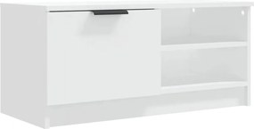 vidaXL Comodă TV, alb, 80x35x36,5 cm, lemn prelucrat