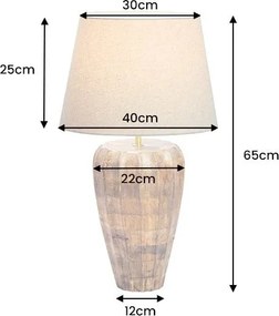 Veioza din lemn de mango PURE NATURE 65cm