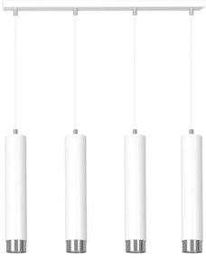 Lustra moderna cu spoturi stil minimalist KIBO 4 alb/crom