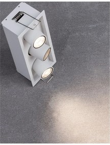 Corp LED incastrabil cu 3 Mini Spoturi ajustabile DESERT albe
