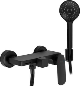 Baterie cada - dus Rea Berg monocomanda negru cu set de dus