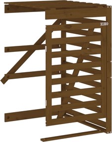 vidaXL Extensie depozitare pubelă de gunoi, maro miere, lemn masiv pin