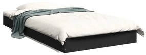 842071 vidaXL Cadru de pat, negru, 90x190 cm, lemn prelucrat