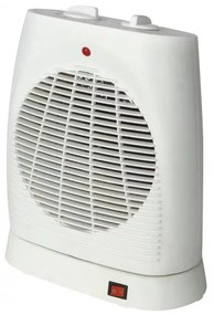 Aeroterma ELITE EFH-1386, 2000W, 20 m², Oscilatie 90°, 3 trepte, Termostat reglabil, Indicator de putere, Alb