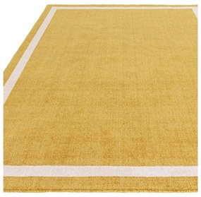 Covor galben ocru handmade din lână 160x230 cm Albi – Asiatic Carpets