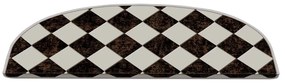 Covorașe pentru scări negre-albe 16 buc. 20x65 cm Chess Board – Vitaus