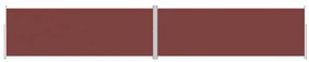 Copertina laterala retractabila, maro, 220x1200 cm Maro, 220 x 1200 cm