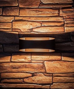 Aplica LED perete exterior IP54 Gerla maro