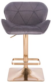 HR111KW Scaun Grafit Velur cu Bază Aurie