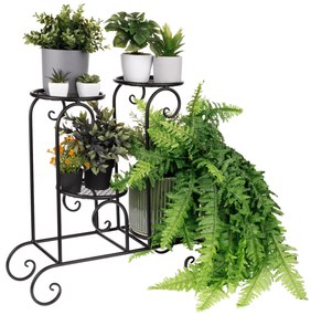 Suport pentru flori, metal, negru, HLAKON