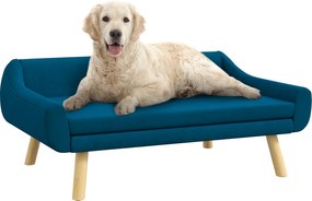 PawHut Canapea pentru câini design scandinav pernă moale detașabilă material aspect catifea picioare din lemn masiv | Aosom Romania