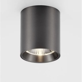 Spot aplicat LED design tehnic IRIS nickel negru