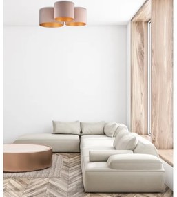 Duolla - Plafonieră ROLLER TRIO 3xE27/60W/230V maro