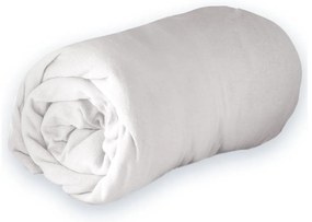 Cearceaf alb din jerseu cu elastic 90x190 cm Jersy – douceur d'intérieur