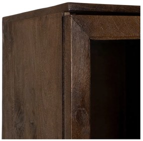 Vitrină maro din lemn de mango 40x180x40 cm Ravi – Ixia
