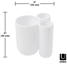 Suport pentru periuța de dinți alb din plastic Touch – Umbra