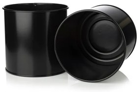 Ghiveci metalic OSLO 95x17 cm negru/auriu