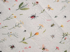 Cuvertura de pat INSECTA, crem Dimensiune: 170 x 210 cm