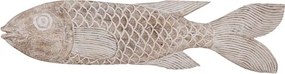 Decoratiune de perete in forma de peste din lemn de Paulownia L140cm