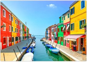 Tablou - Insula Burano, Veneția, Italia (70x50 cm)