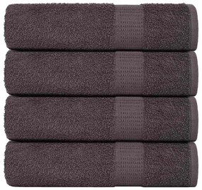 vidaXL Prosoape de baie 4 buc Antracit 100x150 cm 360 g/m² 100% bumbac