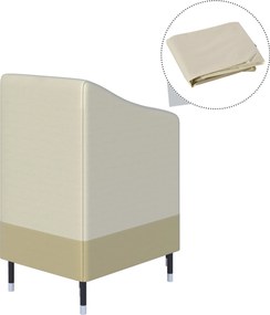 Outsunny Husă de protecție pentru scaune de grădină stivuibile prelată impermeabilă 90L x 70l x 115H cm Oxford înaltă densitate 600D Bej, Cafea | Aosom Romania