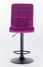 HR7009W Scaun Catifea Fucsia cu Bază Neagra