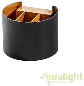 Aplica moderna cu lumina ambientala Leticia 2, negru/auriu