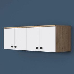 Dulap superior de bucătărie Eano (nuc + alb). 1127739