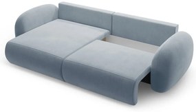 Colțar albastru prăfuit extensibil/cu spațiu de depozitare cu tapițerie din catifea Tonale – Cosmopolitan Design