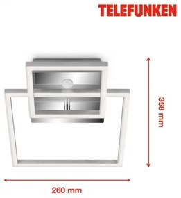 Plafonieră LED cu senzor Telefunken 318608TF FRAME LED/17W/230V 3000K