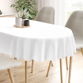 Goldea față de masă 100% bumbac solid - albă 120 x 160 cm