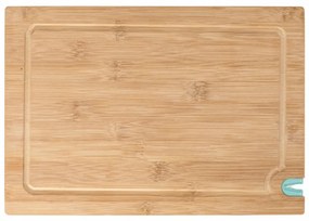 Tocator cu dispozitiv de ascutit cutite, Wenko, 33 x 23 cm, bambus, natur