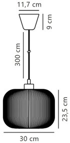 Lustră pe cablu Nordlux MILFORD 1xE27/40W/230V d. 30 cm