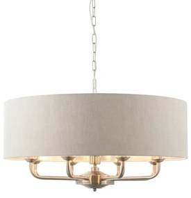 Lustră pe lanț Endon 99152 HIGHCLERE 8xE14/40W/230V gri/crom mat