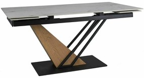 Masă de bucătărie Michel 180 x 90 cm, marmură / stejar