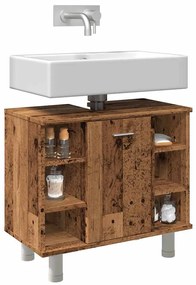 vidaXL Dulap de baie, lemn vechi, 60x32x53,5 cm, PAL