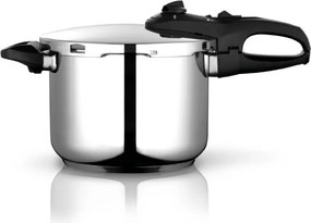 Set de 2 oale sub presiune Fagor Duo 4+6 L, 22 cm, 60/100 kPa, marcaj interior, fund IMPAKSTEEL, 5 sisteme de protecție, compatibile cu plitele cu inducție, culoare argintie