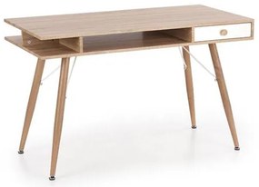 Masă PC Bernie (lemn deschis + Alb). 1048849