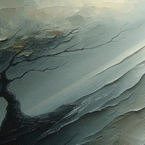 Tablou - pictură în ulei de un copac cu oceanul (150x105 cm)