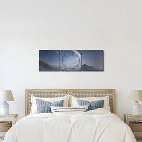Tablou - Cer deasupra stâncilor (cu ceas) (90x30 cm)