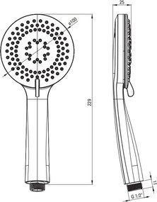Arnika Titanium set de dus cu functie de alimentare 2 in1 finisaj antracit NQA_D61K