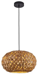 Lustră pe cablu HOSHI 1xE27/20W/230V d. 38 cm cânepă