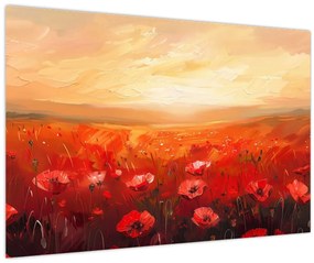 Tablou - Câmp de maci (90x60 cm)