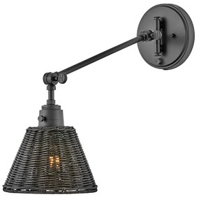 Hinkley HK-ARTI-1W-BK-BR - Aplică spot de perete ARTI, 1xE27/60W/230V, neagră