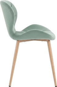 Scaun de sufragerie MANGO VELVET, mentolova