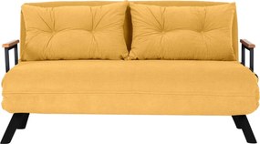 Canapea extensibila 2 locuri, Atelier del Sofa, 859FTN2709, Galben mustar